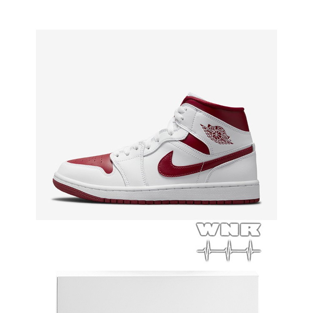 韩国直邮Nike耐克休闲鞋男女款舒适Air Jordan 1 Mid BQ6472-161 - 图3