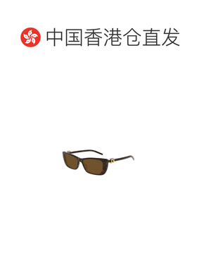 1h可退 香港直邮GUCCI 女士眼镜 GG1681S004 CO 棕色 几何框太阳