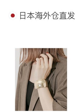 1h可退 日本直邮SMELLY 女士 宽版金属手镯 简约设计 光泽感艺术