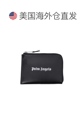 自营Palm Angels Leather Men's Cardholder - black 美国奥莱直