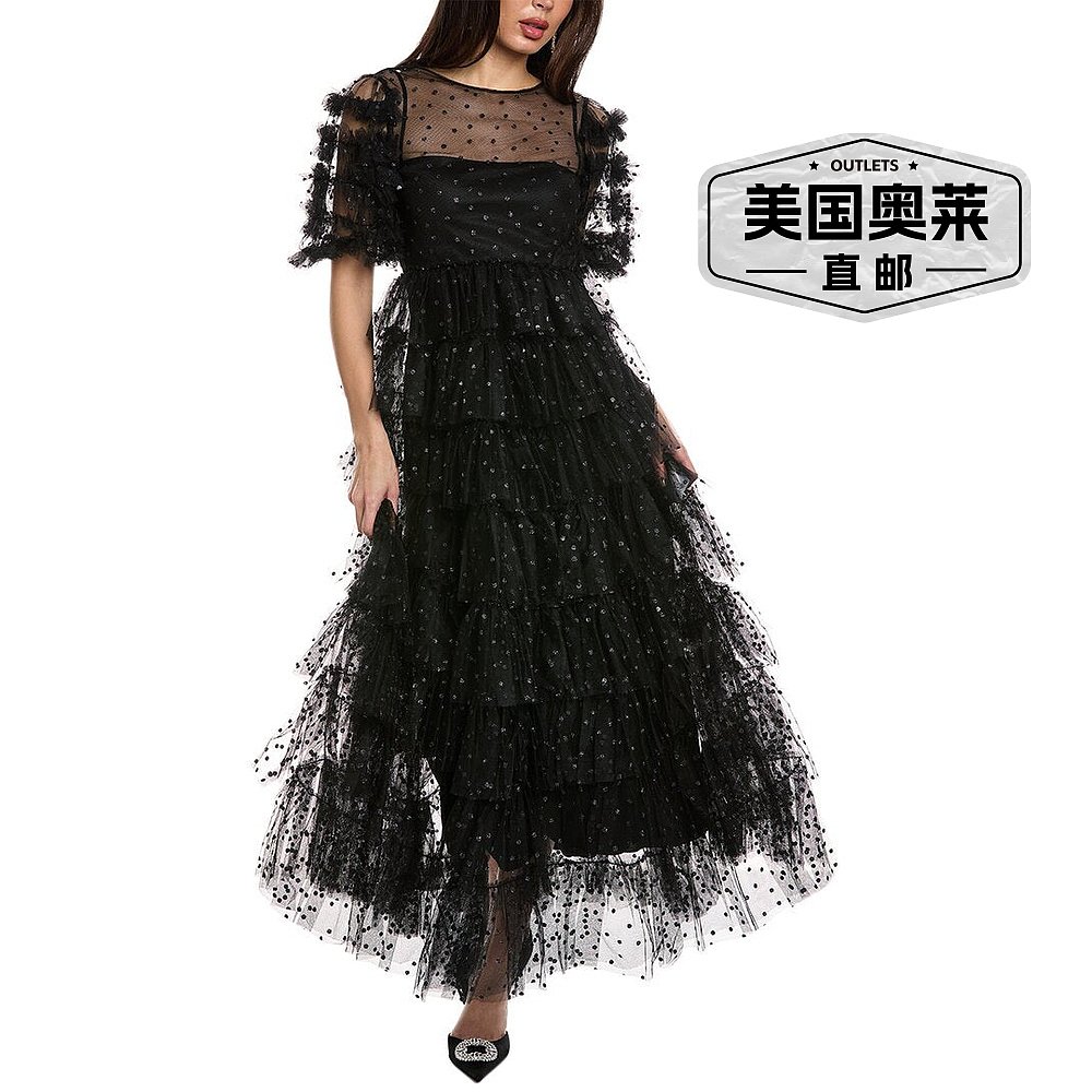 RED Valentino 中长连衣裙 - 黑色 【美国奥莱】直发 - 图0