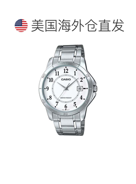 自营Casio Men’s Silver Watch with White Dial - MTP-V004D-7B