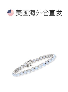 Ross-Simons Moonstone Tennis Bracelet in Sterling Silver - 7