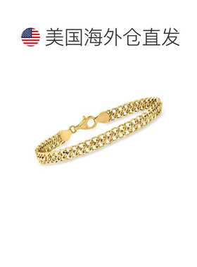 自营Ross-Simons 意大利 18 克拉黄金平链手链 - 8.5 英寸 美国奥