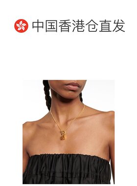 1h可退 香港直邮LOEWE 罗意威 女士 Anagram 24kt 镀金纯银项链