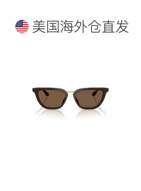 自营giorgio armani0ar8253u棱角醋酸纤维太阳镜，金色金属桥-棕