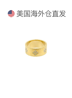 自营adornia抗锈蚀 18k 镀金水晶四叶草戒指 - 金色 美国奥莱直发