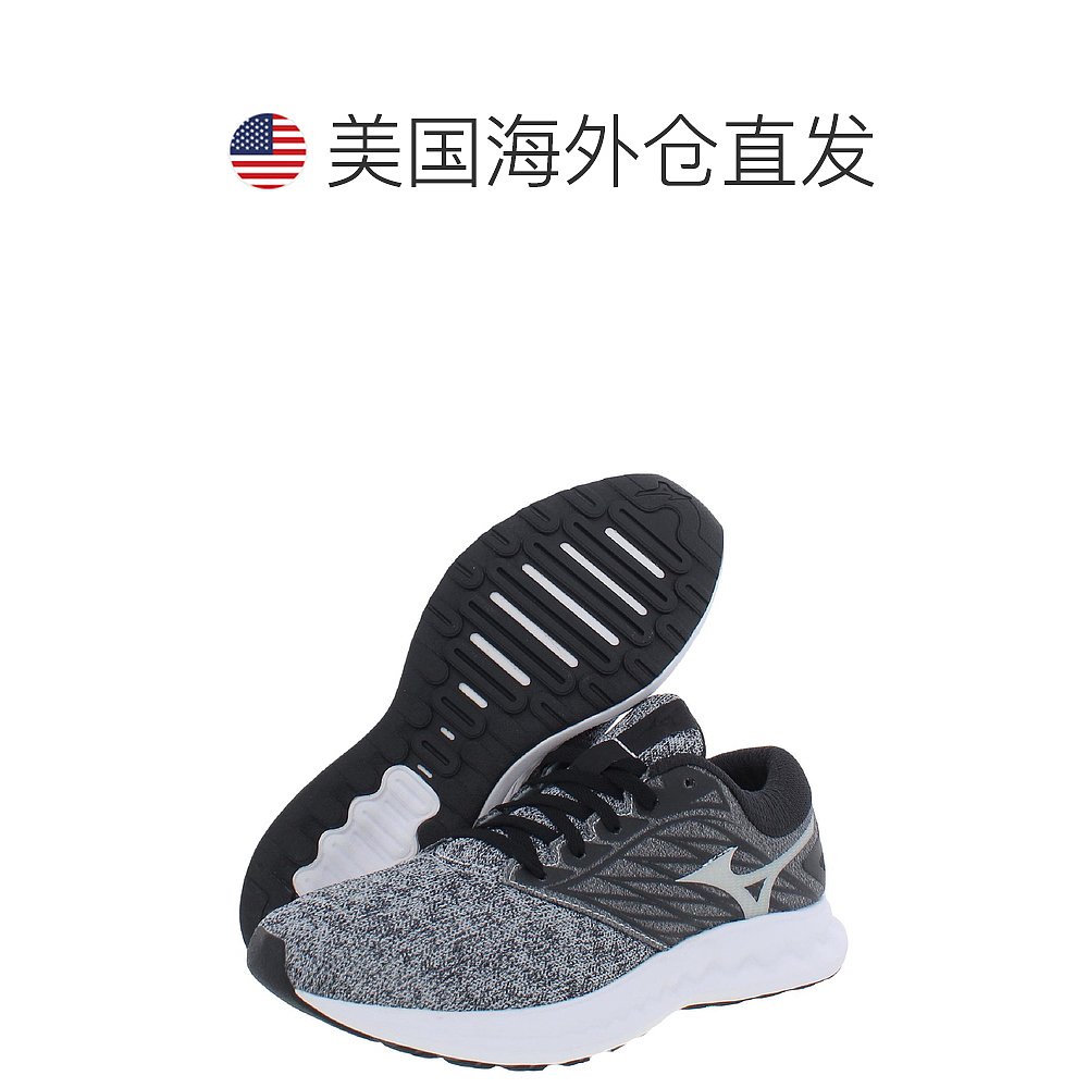 mizunoWave Polaris 女式针织健身跑鞋 - 灰色/白色 【美国奥莱】 - 图1