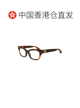 1h可退 香港直邮GUCCI 女士眼镜 GG0031OA002 SS2026 棕色 徽标平