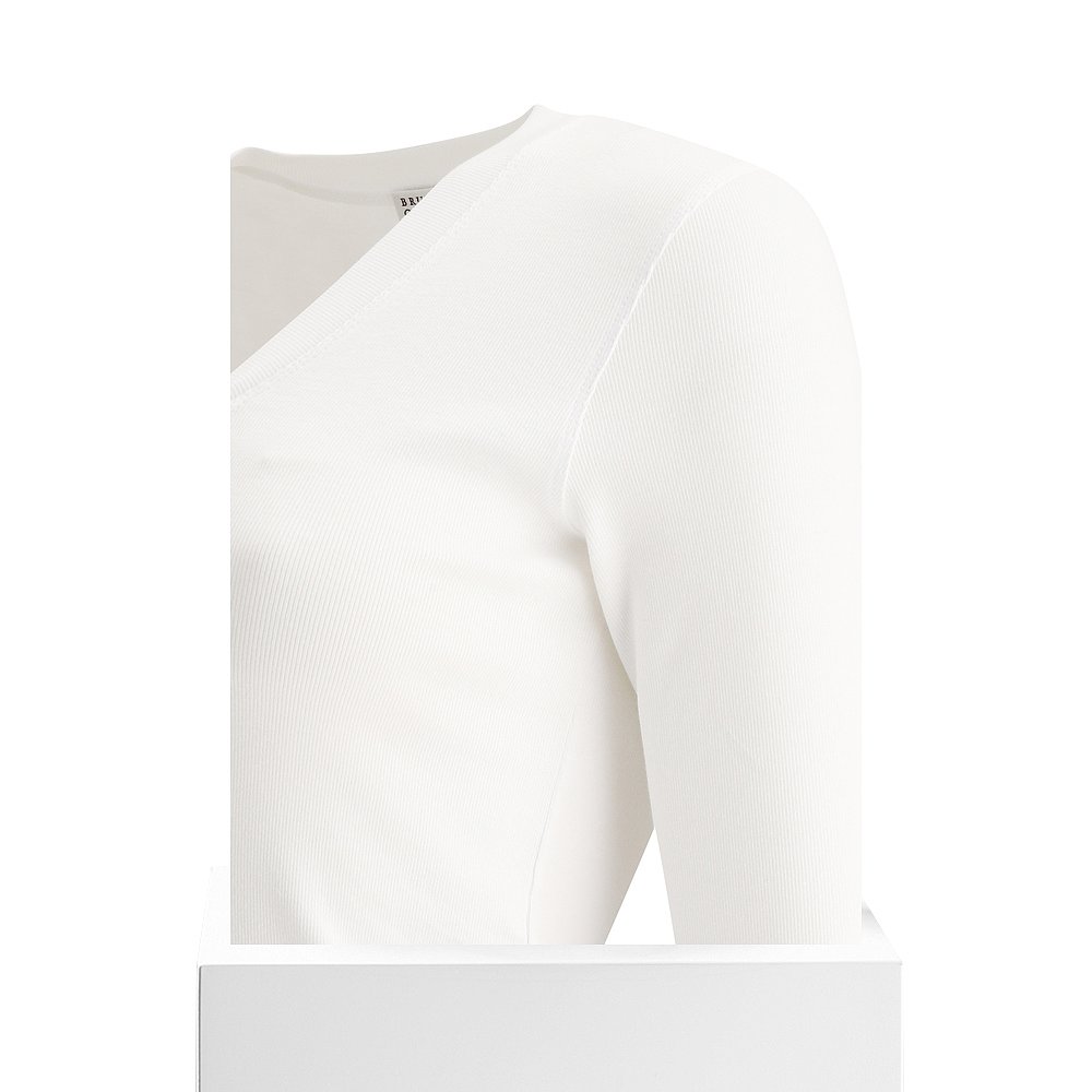 1h可退 BRUNELLO CUCINELLI 女士T恤 M0TC8EL692C159 SS2025短袖 - 图3