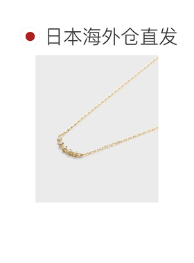 日本直邮NOJESS 女士K18钻石项链 三日月型设计 简洁优雅 每日搭