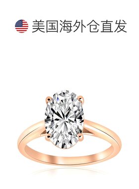 自营 pompeii32 克拉椭圆形切割实验室生长钻石单石订婚戒指 14k