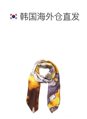 韩国直邮CARLYN Espresso丝绸材质印花丝巾时尚潮流舒适便携