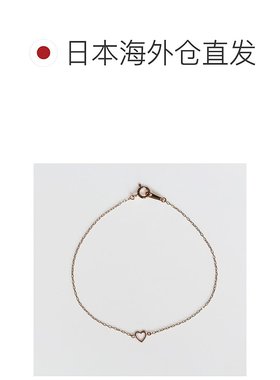 1h可退 日本直邮cui-cui K10YG 黄金 心形 单点设计 手链 756523