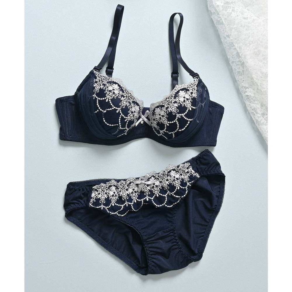 日本直邮Honeys 蕾丝刺绣文胸套装 女士内衣 [HN6029EW012024],淘宝优惠券,粉丝福利购,淘宝优惠卷