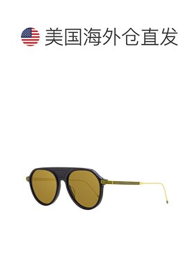 自营 Thom Browne中性飞行员太阳镜TB809 CNVYGLD海军蓝/金色55mm