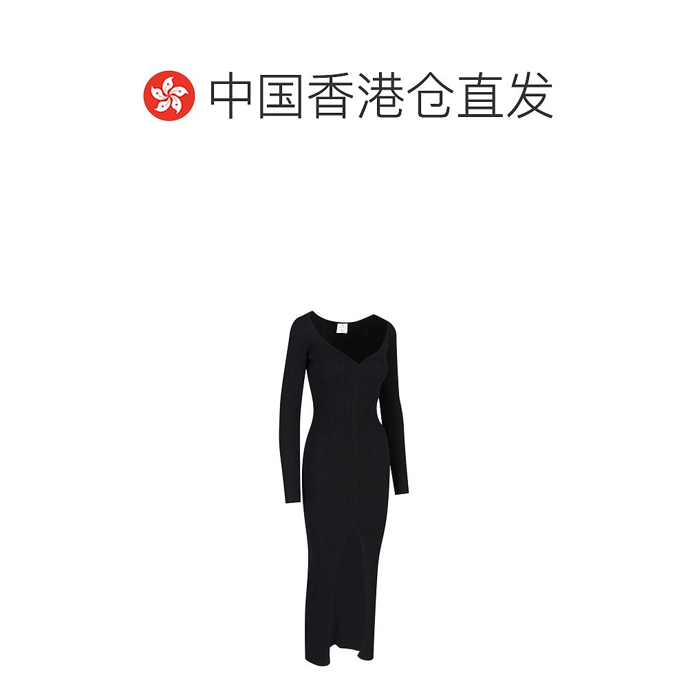 香港直邮潮奢 Courreges 女士 Courreges 甜心领罗纹针织长连衣裙