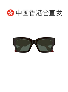 1h可退 香港直邮潮奢 Gucci 古驰 女士 棕色 Square Frame 太阳镜