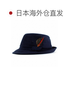 日本直邮Borsalino 男士 Alpine帽 仿麂皮人造革 可折叠收纳 藏青