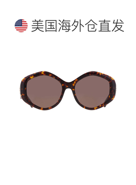 自营Tory Burch Brown Geometric Ladies Sunglasses TY7217U 196