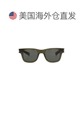 自营saint laurent方形镜框醋酸纤维太阳眼镜-绿色绿色灰色 美国
