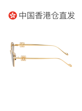 香港直邮LOEWE 罗意威 男士 金色 Anagram Hexagonal 太阳镜 LW40