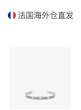 1h可退 欧洲直邮芬迪(FENDI)FIsFendi手镯天然银色水钻水晶