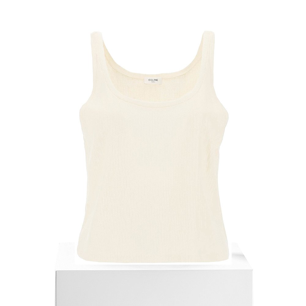 香港直邮CELINE 女士衬衫 2X07H396T01OW AW2023 花色 Tank Top w - 图3