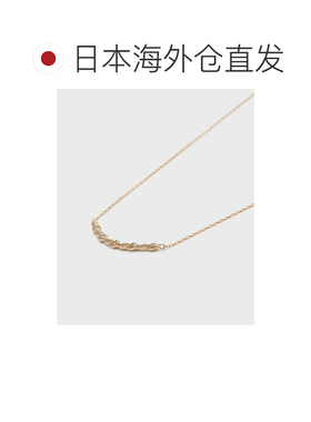 日本直邮agete 阿卡朵 女士 钻石项链 叶形立体设计 10263116208