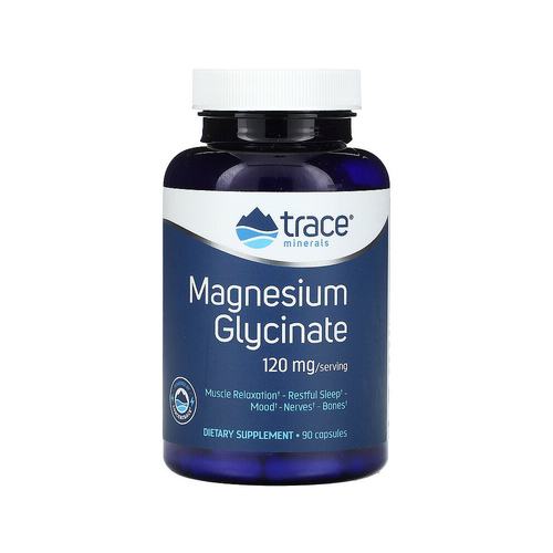 香港直邮露那辛,Magnesium Glycinate, 120 mg, 90 Capsules-图0