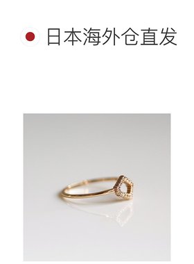 1h可退 日本直邮cui-cui 钻石戒指 K10YG 五角设计 世界小钻石 0.