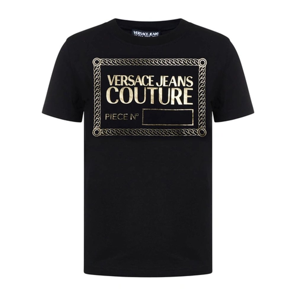 香港直邮VERSACE JEANS COUTURE 黑色女士T恤 73HAHT11-CJ00O-G89 - 图2