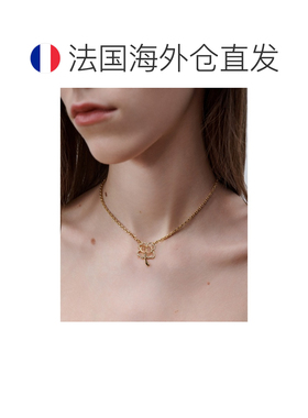 自营欧洲直邮Dior迪奥 CD Shiny Clover女士金色金属水晶项链