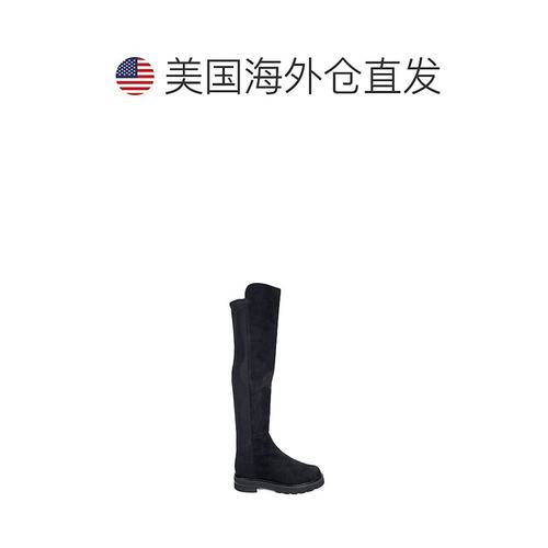 美国直邮SW Stuart Weitzman经典5050city过膝靴长靴拼弹力布麂皮-图1