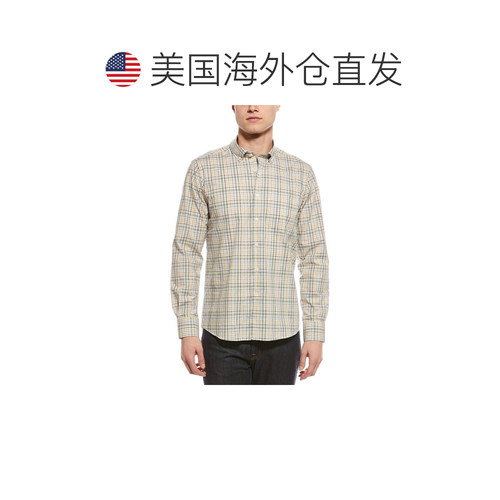 自营Scott Barber Melange Plaid Shirt - brown 美国奥莱直发 - 图1
