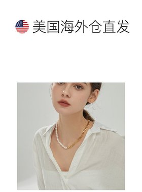 joey babyLauren 珍珠古巴链项链 - 金色 【美国奥莱】直发