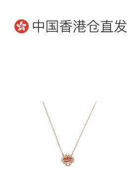 香港直邮Swarovski施华洛世奇花朵吊坠锁骨链女款粉红色项链