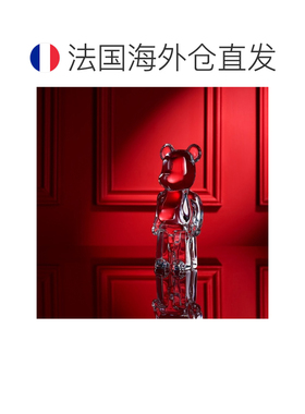 欧洲直邮Baccarat巴卡拉 Medicom Toy联名透明水晶积木熊摆件