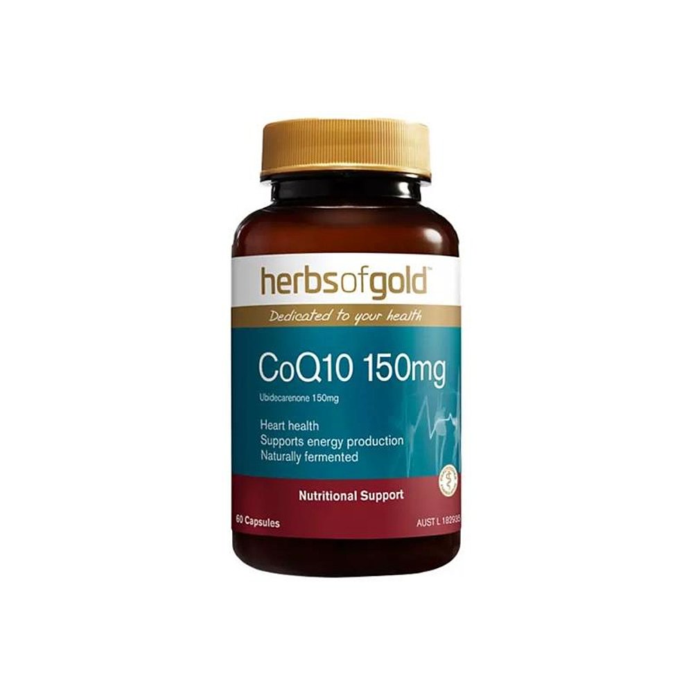 香港直邮Herbs of Gold辅酶素软胶囊泛醇心脏保健品心肌酶coq10