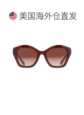 自营Coach Gradient Brown Geometric Ladies Sunglasses HC8421U