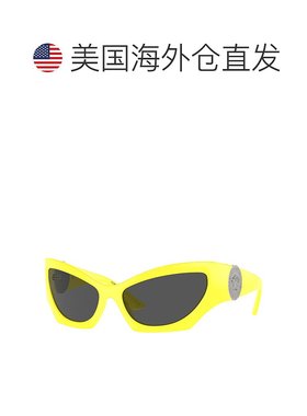 自营 versace/范思哲 女士60毫米太阳镜墨镜 黄色 美国奥莱直发