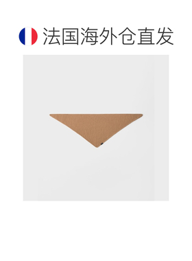 自营欧洲直邮Prada普拉达 女士驼色羊绒徽标围巾披肩围脖