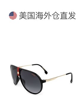 自营 Carrera中性款63毫米灰色太阳镜-黑金 美国奥莱直发卡雷拉