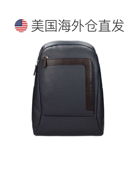 自营Piquadro Leather Men's Backpack - gray 美国奥莱直发
