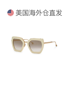 自营Philipp Plein Sunglasses Geometric Full Rim, Red Frame A