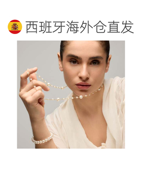 欧洲直邮LUXENTER Xyaz白色珍珠项链 18K黄金电镀 西班牙轻奢珠宝
