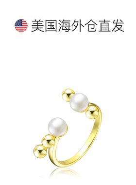 自营 geneviveSterling Silver 14k Gold Plated with 5mm freshw