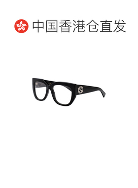 1h可退 香港直邮GUCCI 女士眼镜 GG1846O001 CO 黑色 全框平光镜
