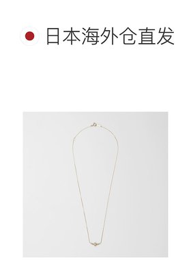 日本直邮日潮 agete 阿卡朵K10蛋白石项链白色 均码钻石精致叶子