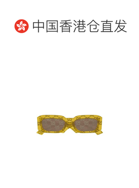 1h可退 香港直邮Gucci 古驰 男士 矩形太阳镜 GG1426S yellow黄色